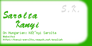 sarolta kanyi business card